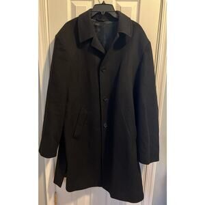 Mario Valente Overcoat Trench Coat 42L Wool & Cashmere Pristine Condition Italy